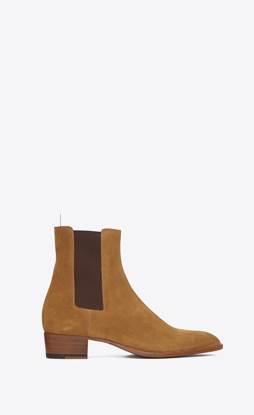 r wyatt 40 chelsea stiefel aus gegerbten wildleder
